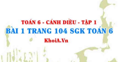 Bài 1 trang 104 SGK Toán 6 tập 1 Cánh Diều